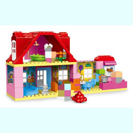 78 PCS Large Size Pink Girls Big Building Blocks set Kids Compatible With Leduo Big block  DIY Bricks Model Toys for Children