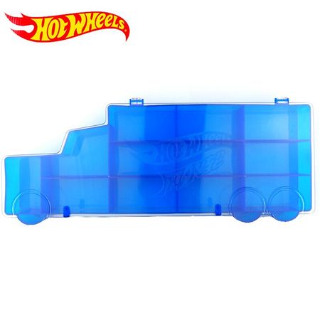 Hot Wheels Car Model Storage Box Holds 16 Piece Hotwheels Cars Toy Parking Lot Portable Two-Way Folding Models Movable Wheels