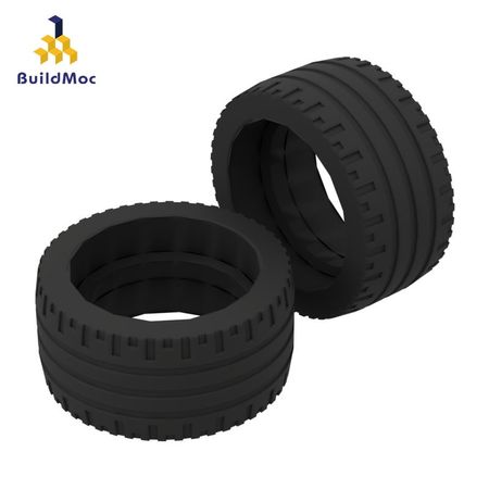 BuildMOC 18977 wheel skin for thin axle hub 24x12mm Technic Changeover Catch For Building Blocks Parts DIY Educational Tech Toys