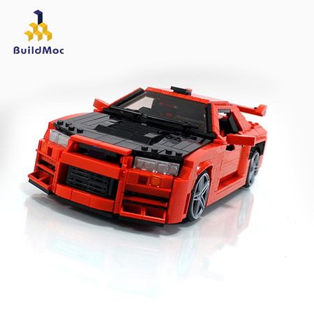 BuildMoc NissanSkyline GTR R34 Car building blocks Technic Racer Vehicles Supercar Bricks Children kids boys toys gifts 29377