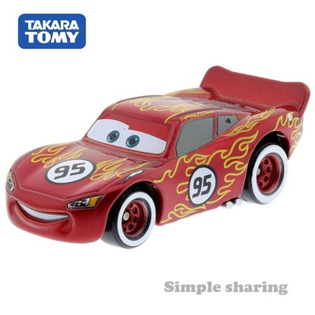 Takara Tomy Disney Cars Tomica C-25 Lightning McQueen Hot Rod Type Car Toy
