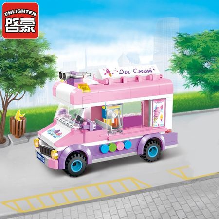 Enlighten 1112 Blocks Mobile Ice Cream Truck Building Blocks 213+PCS DIY Bricks Boys&Girls Toys For Children