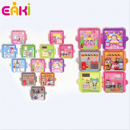 EAKI Surprise Building Blocks Assembled Particle Doll Small Blind Box Diy Children Hot Toys for Girls Kids Toys Gift