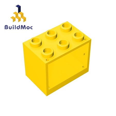 BuildMOC Compatible Assembles Particles 92410 Container Cupboard 2x3x2 For Building Blocks Parts DIY LOGO Educational Tech Toys