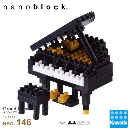 New Kawada Nanoblock Grand Piano NBC-146 170 Pieces Diamond Building Blocks Creative Mini Bricks Toy For Children Collectibles