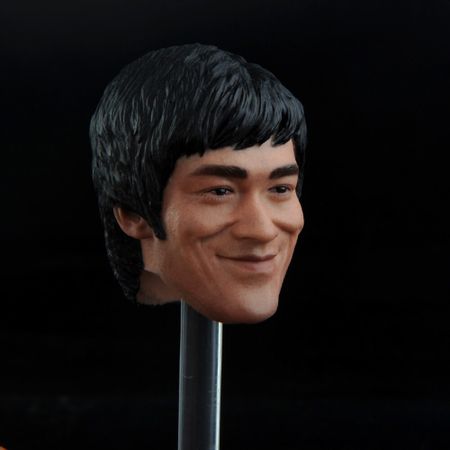 1/6 Bruce Lee Carving Head Smiling Version of Chinese Kung Fu Superstar