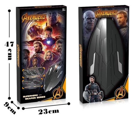 Avengers Infinity War Anime Peripheral Superhero Weapon Model Flashing  Captain America New Shield Claw Shield