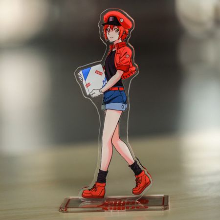 Tronzo Anime Licensing 15cm Acrylic Hataraku Saibou Figure Erythrocyte Leukocyte Platelet Figure Toy Cartoon Desk Decoration