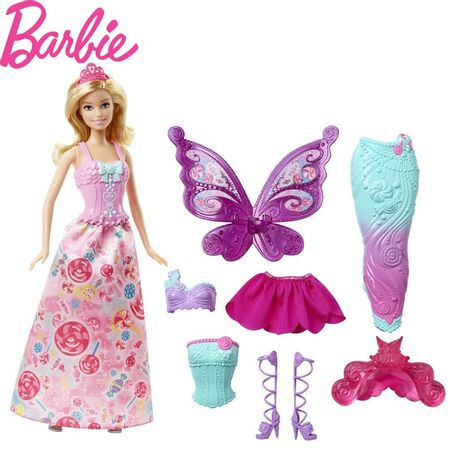 Original Barbie Doll Toy Barbie Fairytale Mermaid Dress Up Birthday Toys Gift Set DHC39 Present Girl Toys Gift Boneca For Girl