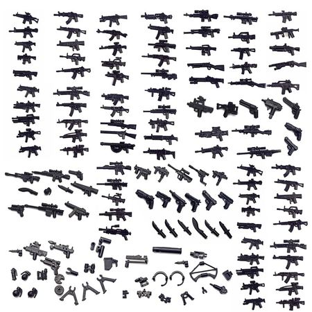 Military Swat Weapon Building Blocks Guns Pack City Police Soldier Builder Series WW2 Army Accessories MOC Brick Boys Gift Toys