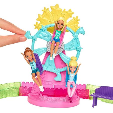 Barbie Doll White Horse Princess Fireworks Mini Race Track Playset Family Baby Girl Toys House for Birthday Girl Toys for Kids