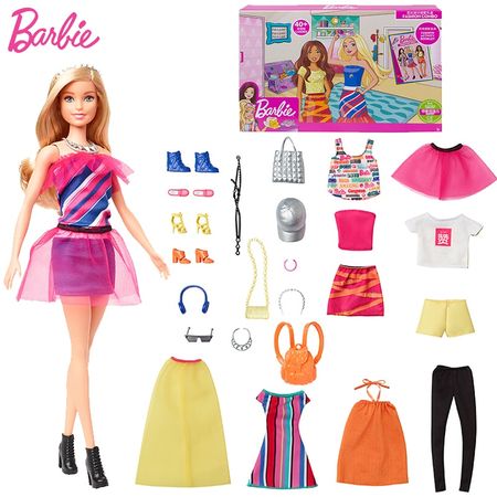 Barbie Original Doll Clothes Accessories Design Elegant Fashion Change Children Big Gift Box Set Girl Princess Baby Girl Toys