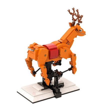 Christmas Elk Gifts Box Xmas Tree Elk Snowmobile MOC Building Blocks Toys for Children City Creators DIY Toy Christmas Parts