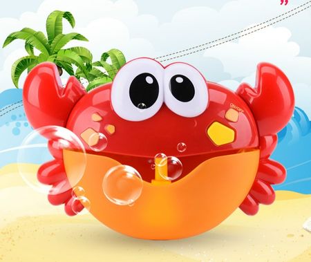 Kids Creative funny bathing toy auto blow bubble crab frog Bubble Maker Swimming Bathtub Soap Machine Bathroom Toys with music
