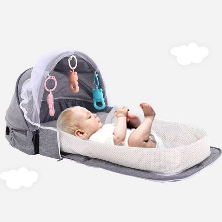 Foldable Baby Nest Bed Baby Cribs For Newborns Breathable Travel Sun Protection Mosquito Net Multifunction Portable Baby Bed
