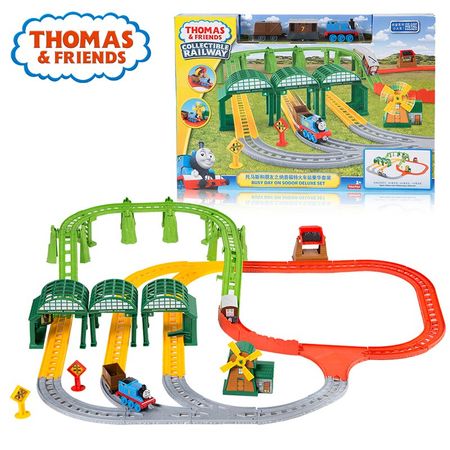 Thomas and Friends Matel Mini Train Car Toy Magnetic Track Brinquedos Thomas Busy Day On Sodor Deluxe Set Toy For Children