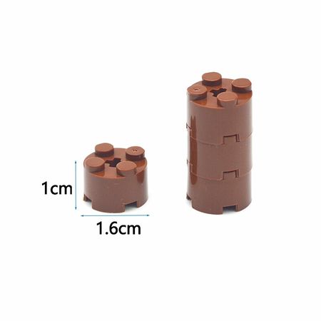46pcs DIY Building Blocks Thick Figures Bricks Cylinder 2x2Dots Educational Creative Size Compatible With lego Toys for Children
