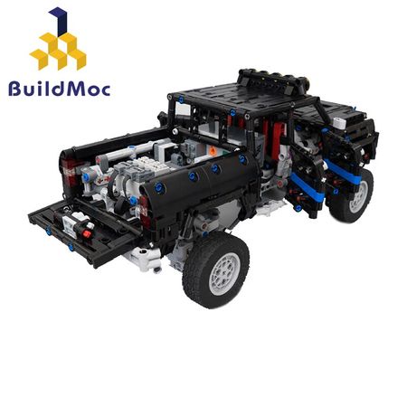 BuildMoc Monsters Energys Rinculo Baja Camion Serie Dacoma 4x4 Redux Educational Blocchi