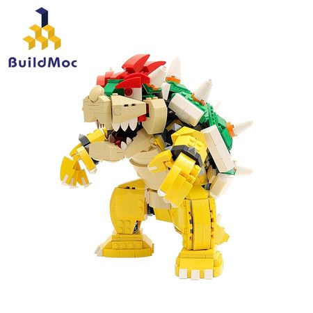 Mini Blocks Size Custom Bowser Little monsters Block Retro Games DIY Micro Building Block Model Toy Kids Gifts