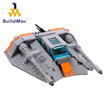 Buildmoc StarW 75261 15626 The Empire Strikes Back Snowspeeder Anniversary Edition Minifig Scale Building Kit  Model Toys