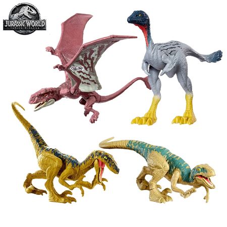 Original Jurassic World Basic Dinosaur Toys Single Model Pterosaur Velociraptor Dinosaur Action Figure Toys for Children Spinosa