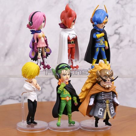 One Piece WCF Vinsmoke Reiju/Judge/Ichljl/Sanji/Yonjin/Niji PVC Figures Model Toys with Box 6pcs/set
