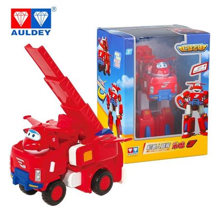 AULDEY Super Wings JETT DIZZY DONNIE JEROME PAUL Robot Suit with Mini Action Figures Toy Gift for Kids, Height around 17cm