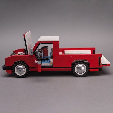 Buildmoc Control Red Car Model Building Blocks City Technic Car Trucks Pickup Bricks Toys For Boys