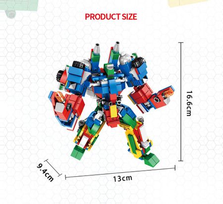 570PCS 12in1 legoINGlys Transformation Robot Constructor Digital Figure Building Block City Aircraft Car Bricks Toy For Children