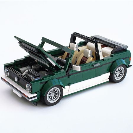 BuildMoc Creator Technic Car Mini Cabriolet Sports Building Blocks Super Racing Car Fit Bricks kids toys Gifts boys