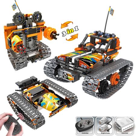 New Technical DIY Building Blocks RC Stunt Vehicle Creator Expert Remote Control Car Bricks Parts Toys Gifts For Kids