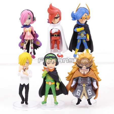 One Piece WCF Vinsmoke Reiju/Judge/Ichljl/Sanji/Yonjin/Niji PVC Figures Model Toys with Box 6pcs/set