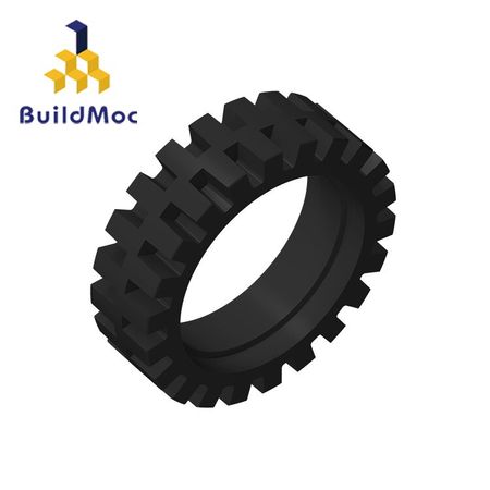 BuildMOC Compatible Assembles Particles 61254 24x7mm tire ldd61254 For Building Blocks Parts DIY LOGO Educational Tech Toys