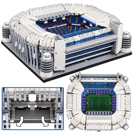 4750 PCS City APP Remote Control LED Light Bernabeu Stadium Model Building Blocks Creator Football Field Brick Toys For Children