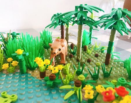 Technic Fit Lego City Classic Base Plates Green Jungle Rainforest Building Blocks DIY Animal Grass Tree MOC Bricks Kids Toy Gift