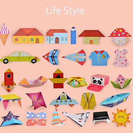 54 PCS Children Origami Paper Book for Animal Pattern 3D Puzzle DIY Folding Toy Kids Handmade Kindergarten Arts and Crafts Toys