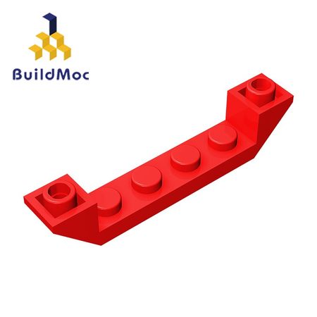 BuildMOC Compatible Assembles Particles 52501 Slope Inverted 45 6 x 1 For Building Blocks Parts DIY LOGO Educational Tech Toys