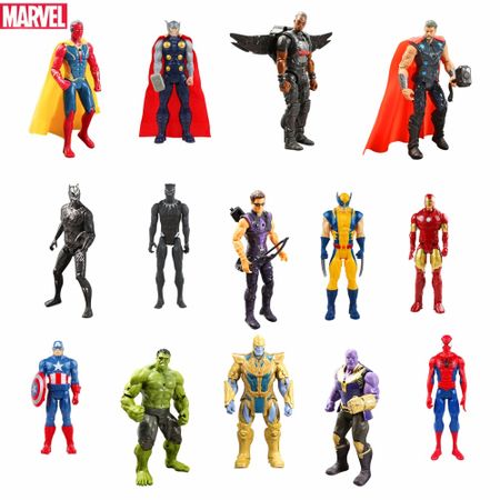 24 Pcs/Set Marvel Avenger Action Figure Toys Hulk Captain America Iron Man Spiderman Super Hero Model Doll Children Gift