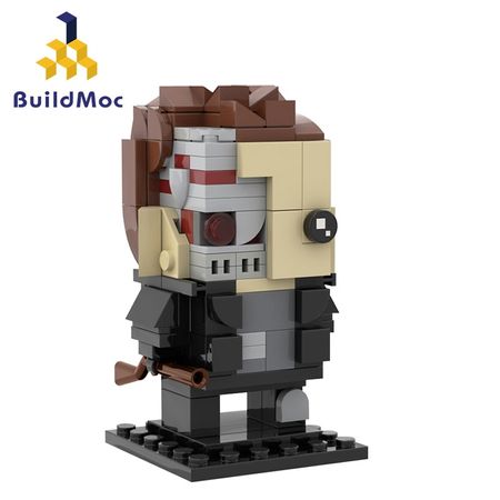 Buildmoc Movie Figures Schwarzenegger's T-800 Robot Terminators Brickheadz Model Small Decoration Building Blocks Toys Gifts