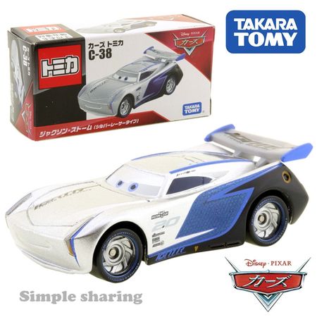 Tomy Takara Disney Cars Tomica C-38 Jackson Storm (Silver Racer Type) Hot Pop Kids Toys Motor Vehicle Diecast Metal Model