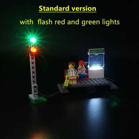 LED Light Kit Technic Fit Lego 60197 Standard Version City Passenger Train Building Blocks for Light Up Blocks Toy (only Light )
