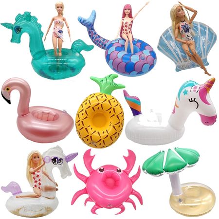 Swimming Ring for Barbie Dolls Accessories Pool Party Toys for Children Handmade Lifebuoy Beach Girls Toys Swim Fashion Bikini