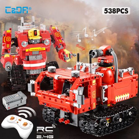  RC Technic defensor robot car 2 Model Building Blocks military police City Fire vehicle bricks toys for kids