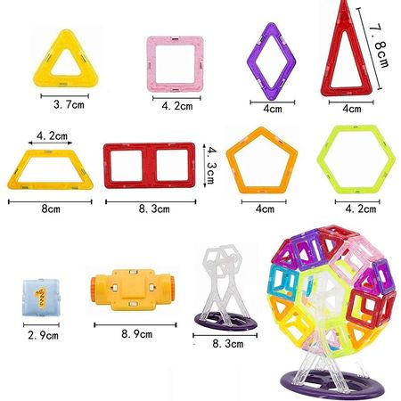 184pcs-110pcs Mini Magnetic Designer Construction Set Model & Building Toy Plastic Magnetic Blocks Educational Toys For Kid Gift