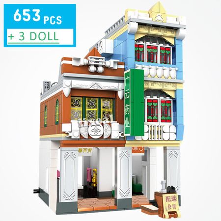 Christmas Fit Lego City Buildings Expert Street View Chinese Famous Architecture Building Blocks Educational Toy Children Gift