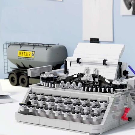 Compatible IDEAS 1503pcs MOC Retro Typewriter Building Blocks Technic Bricks Set Writing Machine Toys for Children Kids Gifts