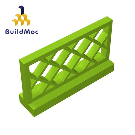 BuildMOC Compatible Assembles Particles 3185 Fence 1 x 4 x 2  For Building Blocks Parts DIY story Educational Tech Parts Toys