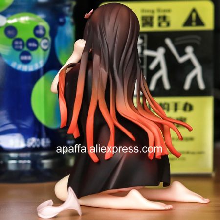 12cm Demon Slayer Anime Figure Kamado Nezuko Sexy Girl Action Figure Kneeling Version Nezuko Kamado Figurine Collectible Toys