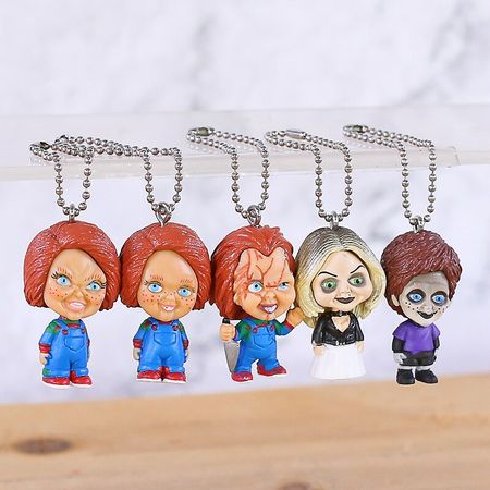 6pcs Takara Tomy A.R.T.S Good Guys Child's Play Bride of Chucky Chucky Tiffany Bag Key Chain Figure Model Toys