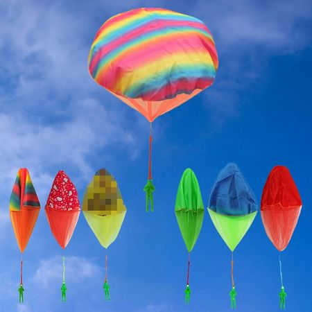 Colorful Hand Throwing Parachute Outdoor Sports Fly Toy Educational Kids Playing Soldier Parachute Fun Flying Toy Parachute Men